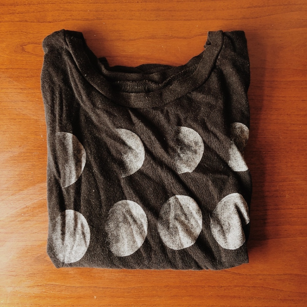 Black Moon Phase Crop Tank Small